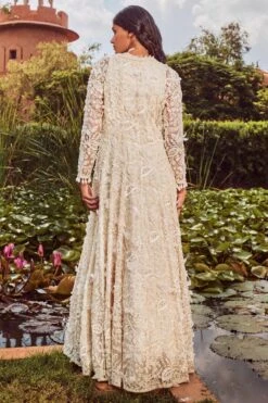 Ridhima Bhasin Ivory Floral Embellished Jacket Set 9 Ridhima Bhasin Ivory Floral Embellished Jacket Set -Inca Sales Store rb 1811rb20 4