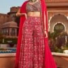 Ridhima Bhasin Solid Pink Embellished Cape Set -Inca Sales Store rb 1811rb4 1