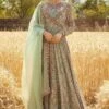 Ridhima Bhasin Aqua Printed Anarkali Set -Inca Sales Store rbss21 15 1