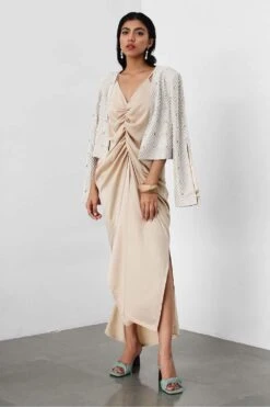 431-88 By Shweta Kapur Ivory Embroidered Jacket