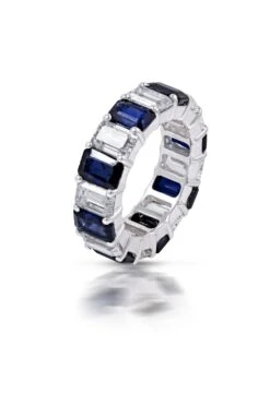 Diosa Paris Blue & White Eternity Band Ring