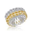 Diosa Paris White & Yellow Eternity Band Ring
