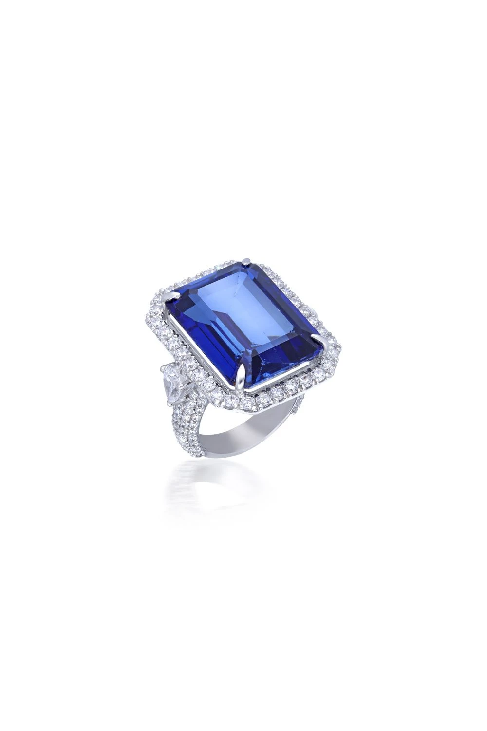 Diosa Paris Blue & White Cocktail Ring 3 Diosa Paris Blue & White Cocktail Ring