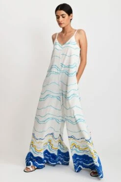 Rias Jaipur Sleeveless Wave Printed Jumpsuit -Inca Sales Store rias par 13 3