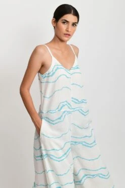 Rias Jaipur Sleeveless Wave Printed Jumpsuit -Inca Sales Store rias par 13 4