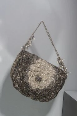 Doux Amour Coco Beaded Silver Clutch 9 Doux Amour Coco Beaded Silver Clutch -Inca Sales Store rl coco lxb slvr 5 1