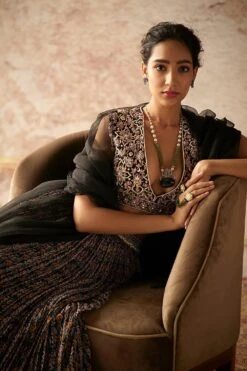 Ridhi Mehra Ikat Printed Lehenga Set With Embroidered Blouse -Inca Sales Store rmrl 18 2 1