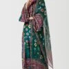Rajdeep Ranawat Emerald Green Printed Kota Silk Stole -Inca Sales Store rr 1132 1