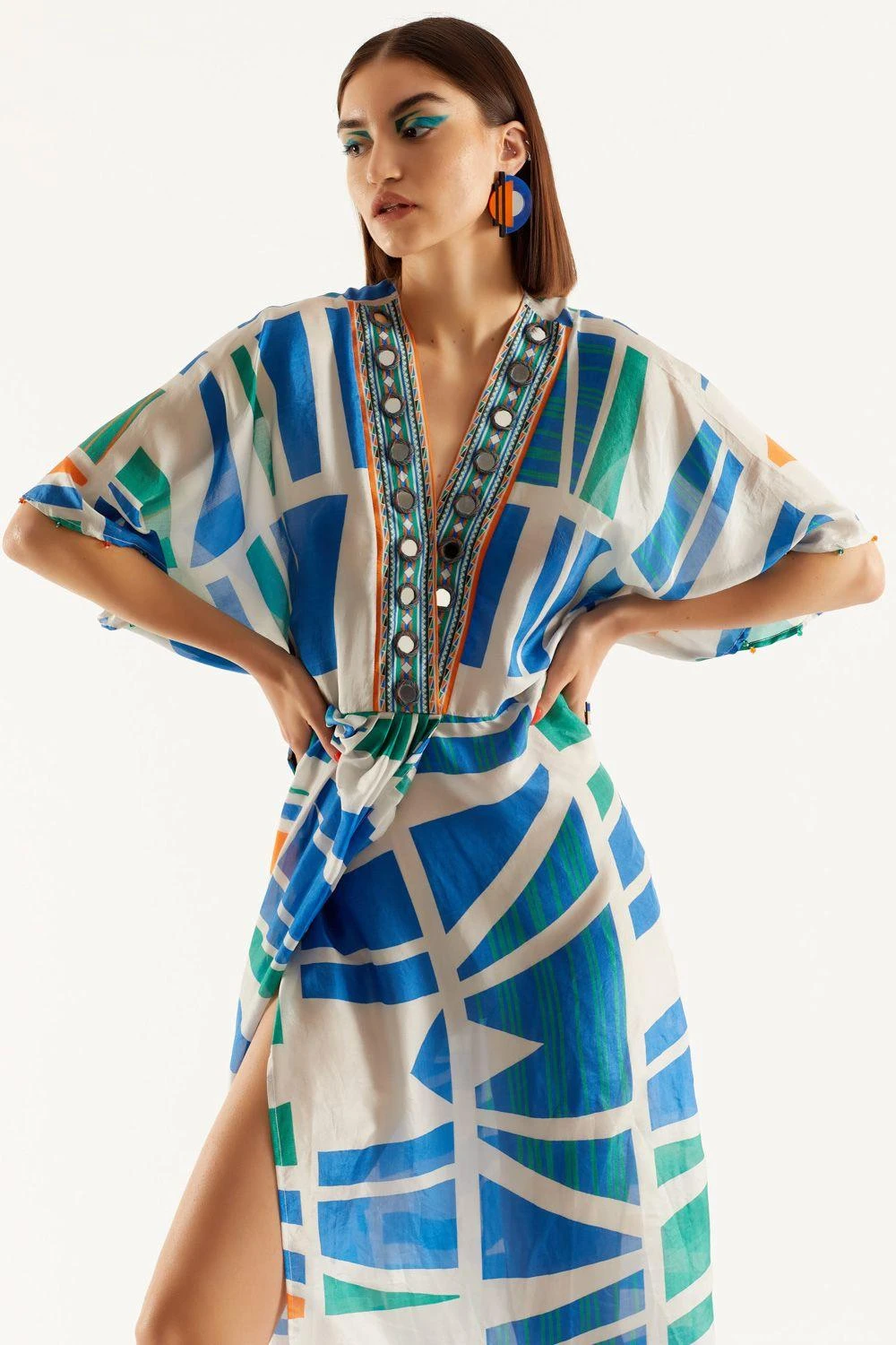 Rajdeep Ranawat Flare Sleeved Kaftan Dress 6 Rajdeep Ranawat Flare Sleeved Kaftan Dress - Image 4