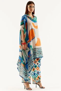 Rajdeep Ranawat Draped Cowl Neck Tunic With Pants Set 9 Rajdeep Ranawat Draped Cowl Neck Tunic With Pants Set -Inca Sales Store rr 1161 3