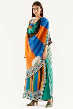 Rajdeep Ranawat Bias Cowl Neck Drop Tunic & Pants Set -Inca Sales Store rr 1181 2