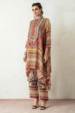 Rajdeep Ranawat Draped Printed Kurta And Pant Set -Inca Sales Store rr 392 2