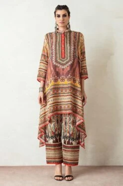 Rajdeep Ranawat Draped Printed Kurta And Pant Set -Inca Sales Store rr 392 3