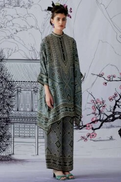 Rajdeep Ranawat Ombre Kaftan Tunic With Printed Palazzos -Inca Sales Store rr1101 3