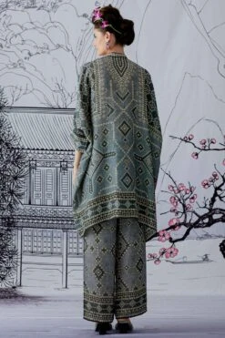 Rajdeep Ranawat Ombre Kaftan Tunic With Printed Palazzos -Inca Sales Store rr1101 5