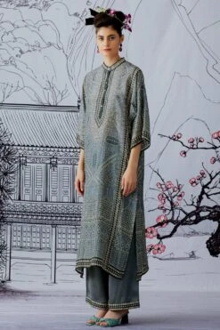 Rajdeep Ranawat Long Panelled Printed Kurta -Inca Sales Store rr1106 2