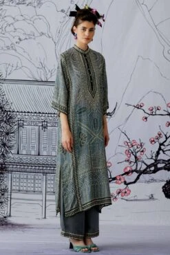 Rajdeep Ranawat Long Panelled Printed Kurta -Inca Sales Store rr1106 3