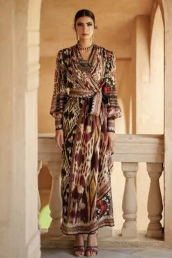 Rajdeep Ranawat Silk Wrap Maxi Dress