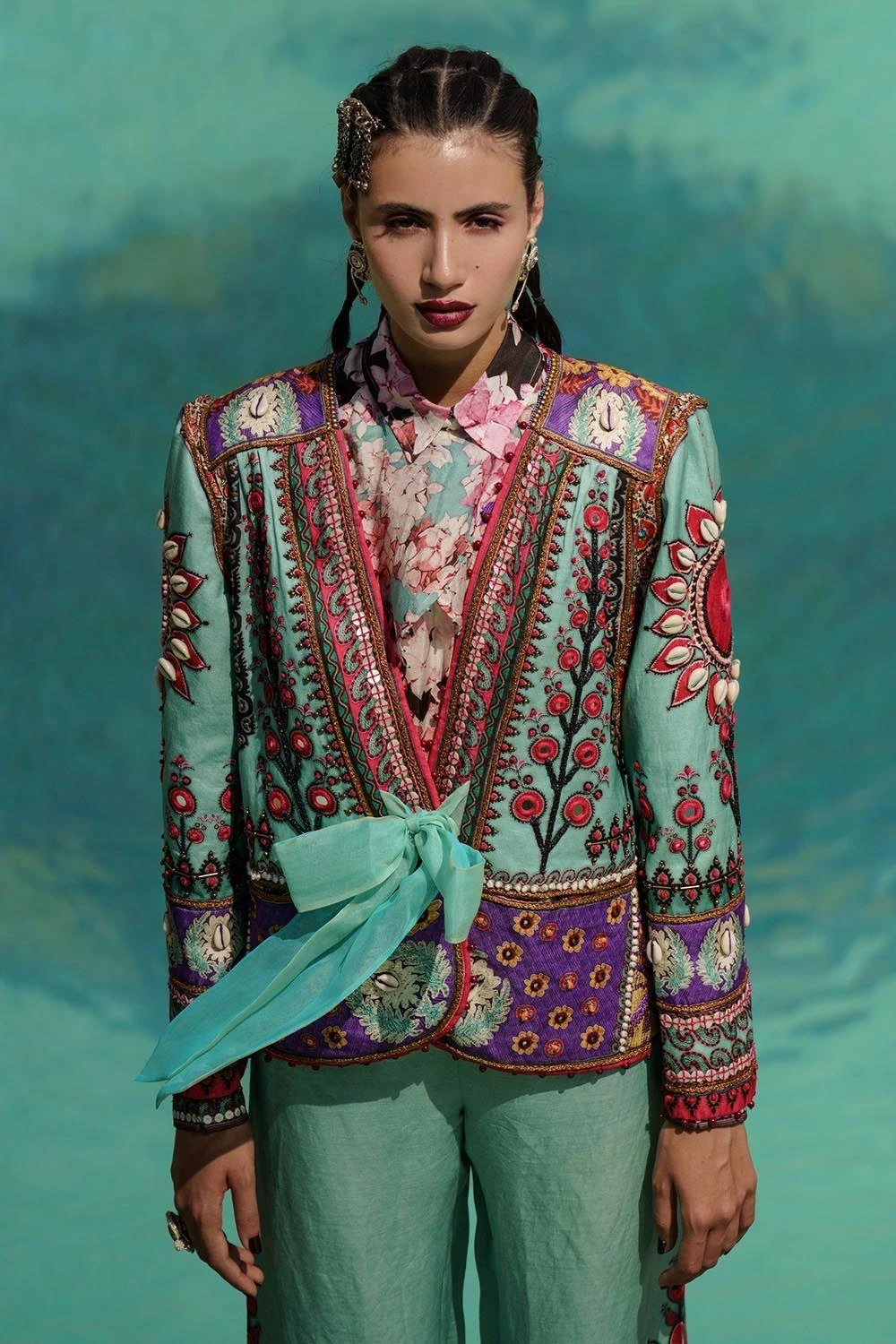 Rajdeep Ranawat Floral Printed Silk Shirt 5 Rajdeep Ranawat Floral Printed Silk Shirt - Image 3