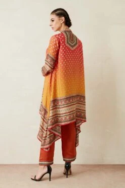 Rajdeep Ranawat Ombre Printed Kurta Set With An Asymmetrical Hem -Inca Sales Store rr385 5