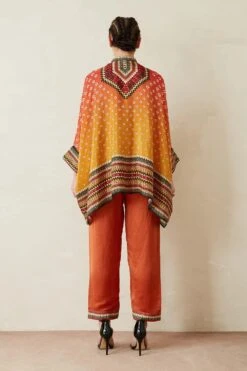 Rajdeep Ranawat Orange Ombre Printed Co Ord Set -Inca Sales Store rr387 3