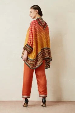 Rajdeep Ranawat Orange Ombre Printed Co Ord Set -Inca Sales Store rr387 4