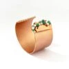 Suhani Pittie Gold Plated Cuff With Pearls & Emeralds -Inca Sales Store s7627 1