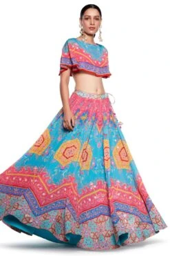 Siddhartha Bansal Multi Coloured Printed Lehenga Set -Inca Sales Store sb odsy 099 2