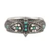 Sangeeta Boochra Silver Kundan & Turquoise Bangle -Inca Sales Store sbb 5357 1