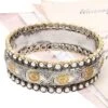 Sangeeta Boochra Silver Bangle With Pearls & Gemstone