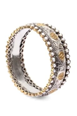 Sangeeta Boochra Silver Bangle With Pearls & Gemstone 11 Sangeeta Boochra Silver Bangle With Pearls & Gemstone -Inca Sales Store sbb 6001 5