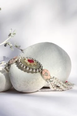 Sangeeta Boochra Handcrafted Silver Choker With Chalcedony Stones