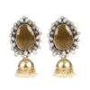 Sangeeta Boochra Silver Gold Plated Citrine Studded Earrings -Inca Sales Store sbe 5335 1
