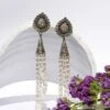 Sangeeta Boochra Silver Hanging Jhumka Earrings
