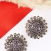 Sangeeta Boochra Silver Studs With CZ Stones -Inca Sales Store sbe 5728 1 1
