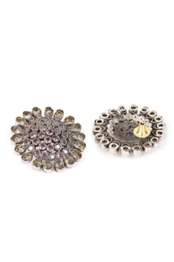 Sangeeta Boochra Silver Studs With CZ Stones -Inca Sales Store sbe 5728 3