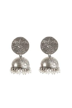 Sangeeta Boochra Silver Earrings With Pearl Details