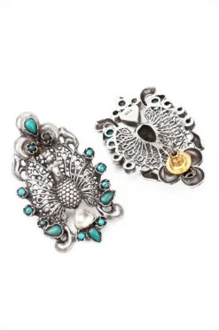 Sangeeta Boochra Silver Handcrafted Stud Earrings 6 Sangeeta Boochra Silver Handcrafted Stud Earrings -Inca Sales Store sbe 60552 2