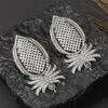 Sangeeta Boochra Silver Handcrafted Earrings With Diamond Stones