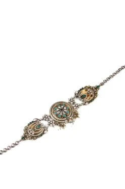 Sangeeta Boochra Emerald & Turquoise Studded Choker