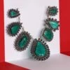Sangeeta Boochra Emerald Silver Handcrafted Necklace