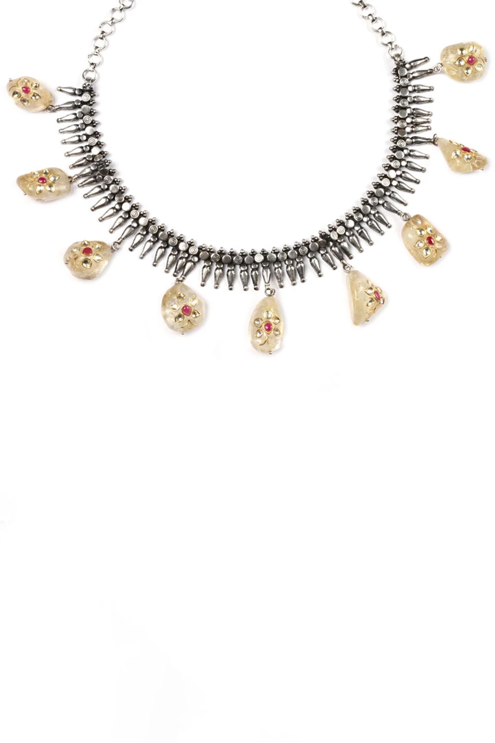 Sangeeta Boochra Handcrafted Silver Choker 4 Sangeeta Boochra Handcrafted Silver Choker - Image 2