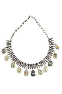 Sangeeta Boochra Handcrafted Necklace With Multicoloured Stones
