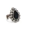 Sangeeta Boochra Handcrafted Ring With Black Stone & Pearls 2 Sangeeta Boochra Handcrafted Ring With Black Stone & Pearls -Inca Sales Store sbr 5370 1