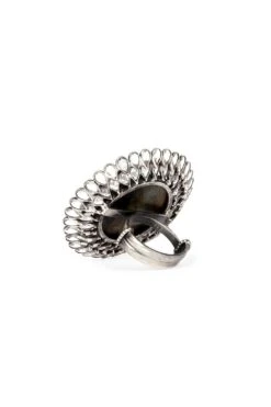 Sangeeta Boochra Handcrafted Silver Cocktail Ring -Inca Sales Store sbr 5375 4