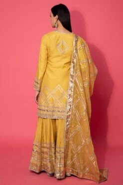 Simar Dugal Mustard Gota Embroidered Sharara Set -Inca Sales Store sd1602 3