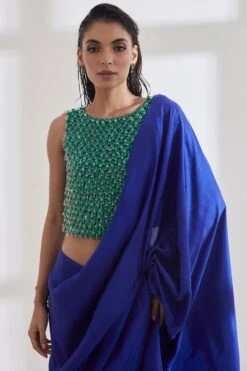 431-88 By Shweta Kapur Pre Draped Sari With Embroidered Top -Inca Sales Store se20212 b 3