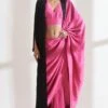 431-88 By Shweta Kapur Fuschia Sari With Hand Embroidered Jacket