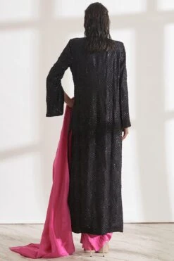 431-88 By Shweta Kapur Fuschia Sari With Hand Embroidered Jacket -Inca Sales Store se20216 4