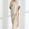431-88 By Shweta Kapur Ivory Pre Draped Sari With Fringe Details -Inca Sales Store se20232 1